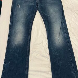 Diesel Zatiny Bootcut Jeans Mens 36 Distressed Denim Italy